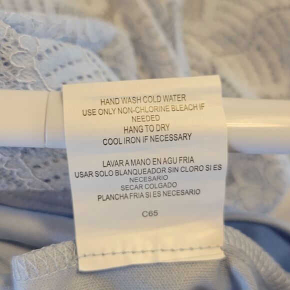 As U Wish Light Blue Lace Mini Dress Women's Size Medium - Picture 9 of 12